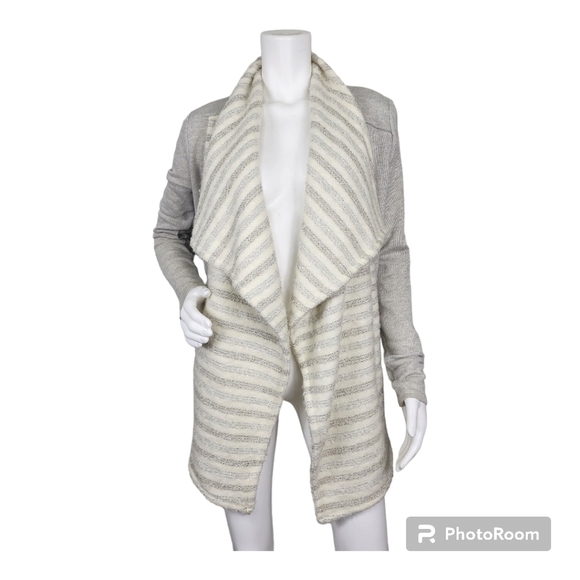 Lucky Brand Sweaters - Lucky Wool Gray Boho Open Long Cardigan Size M